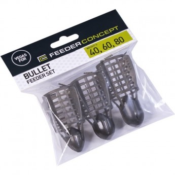 Набор фидерных кормушек FEEDER CONCEPT Vegas Bullet Сетка 40 60 80г 3шт. Набор фидерных кормушек FEEDER CONCEPT Vegas Bullet Сетка 40 60 80г 3шт.