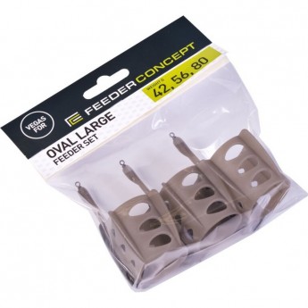 Набор фидерных кормушек FEEDER CONCEPT Vegas Овал Большая 42 56 80г 3шт.